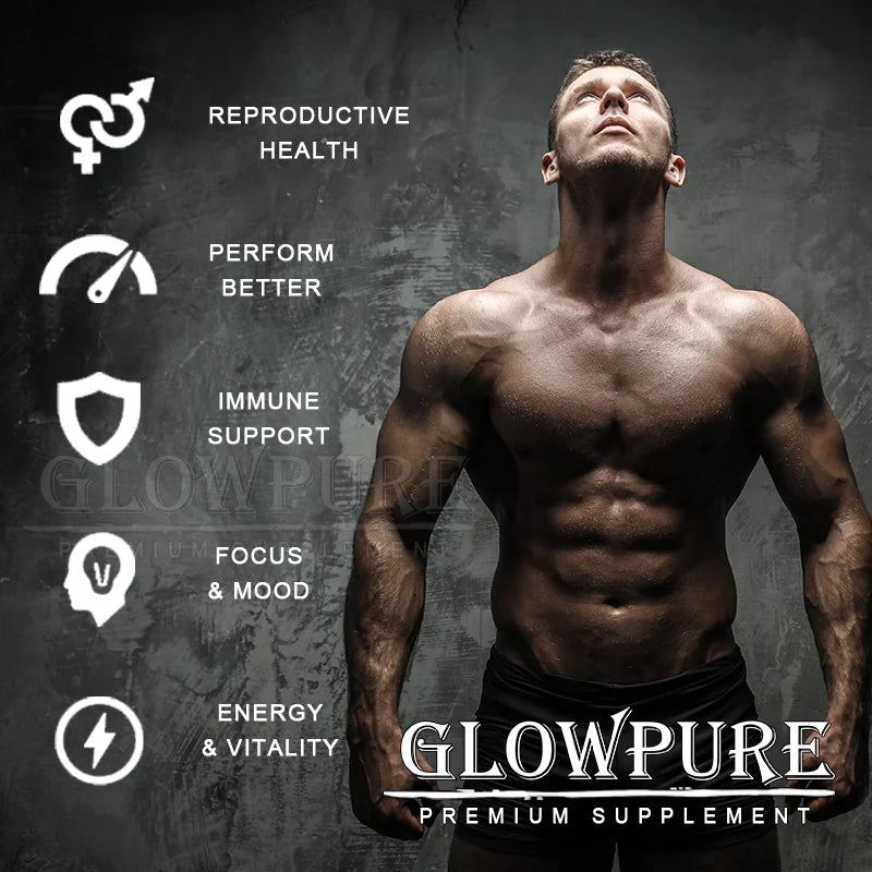 Organic Male Enhancing Supplement with Black Maca Stamina & Energy, Men'S Muscle Enlargement
