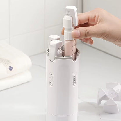 1Pc 4-In-1 Emulsion Dispenser Bottle, Travel Bottle, Minimalist with Labels, Travel Dispenser Bottle, Toiletry Container