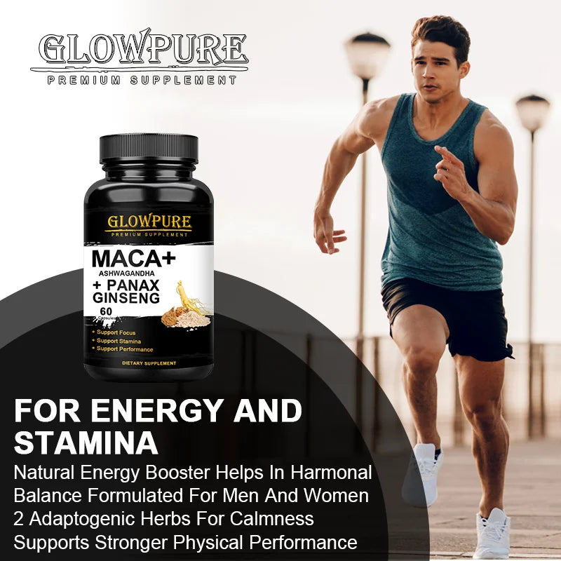 Organic Male Enhancing Supplement with Black Maca Stamina & Energy, Men'S Muscle Enlargement